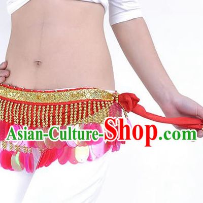 Traditional Belly Dance Sequin Waist Scarf Waistband India Raks Sharki Belts for Women