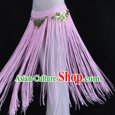 Indian Belly Dance Pink Tassel Waist Chain Belts India Raks Sharki Waistband for Women