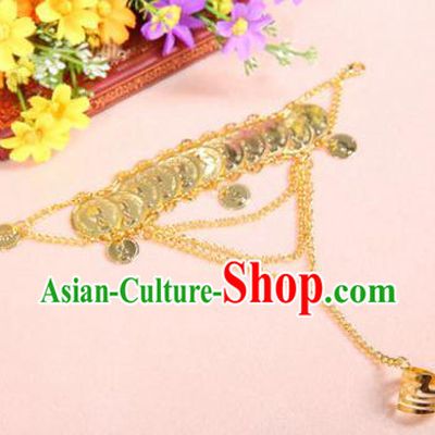Indian Traditional Belly Dance Accessories Golden Bracelets for Women