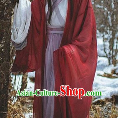 Traditional Chinese Ancient Jin Dynasty Palace Princess Wide Sleeve Cardigan Costumes for Women
