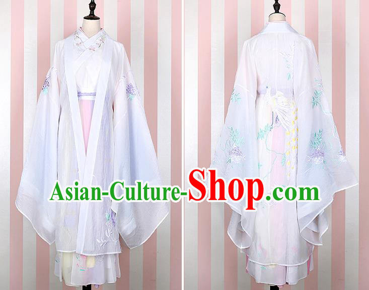 Traditional Chinese Ancient Costume China Wedding Dress Ancient Jin Dynasty Hanfu Princess Clothing Traditional Chinese Ancient Costume China Wedding Dress Ancient Jin Dynasty Hanfu Princess Clothing
