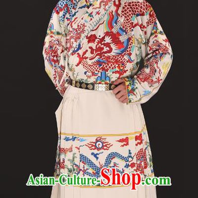Chinese Ancient Ming Dynasty Imperial Guards Costumes Swordsman Embroidered Robe for Men
