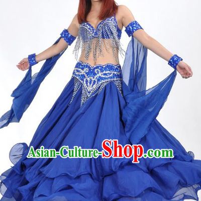 Asian Indian Traditional Oriental Dance Royalblue Dress Belly Dance Stage Performance Costume for Women