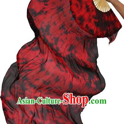 Indian Belly Dance Props Black Silk Folding Fans Stage Performance Dance Fan for Women