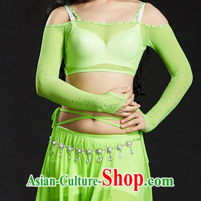 Indian Belly Dance Green Dress Classical Traditional Oriental Dance Performance Costume for Women