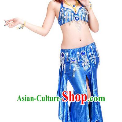 Top Indian Belly Dance Royalblue Dress India Traditional Raks Sharki Oriental Dance Performance Costume for Women
