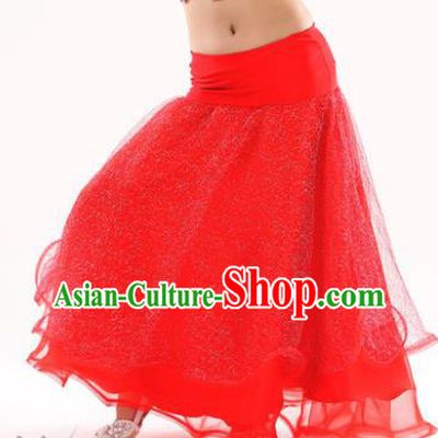 Indian Traditional Belly Dance Performance Costume Red Skirt Classical Oriental Dance Clothing for Kids