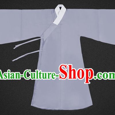 Chinese Ancient Scholar Grey Robe Ming Dynasty Swordsman Costumes for Men