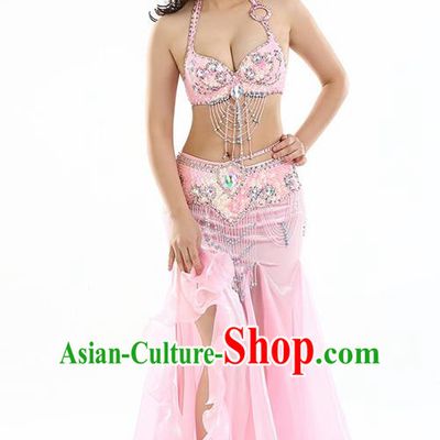 Top Indian Belly Dance India Traditional Raks Sharki Pink Dress Oriental Dance Costume for Women