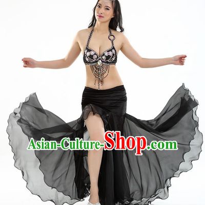 Top Indian Belly Dance India Traditional Raks Sharki Black Dress Oriental Dance Costume for Women