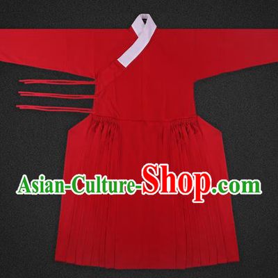 Chinese Ancient Ming Dynasty Imperialbodyguard Costume Red Robe Swordsman Hanfu Clothing for Men