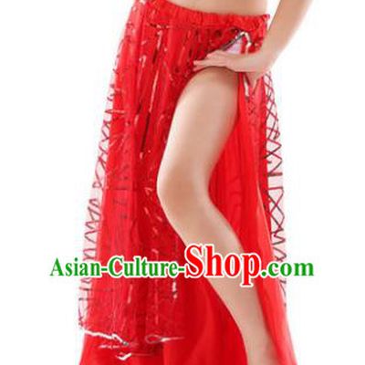 Asian Indian Children Belly Dance Red Bust Skirt Raks Sharki Oriental Dance Clothing for Kids