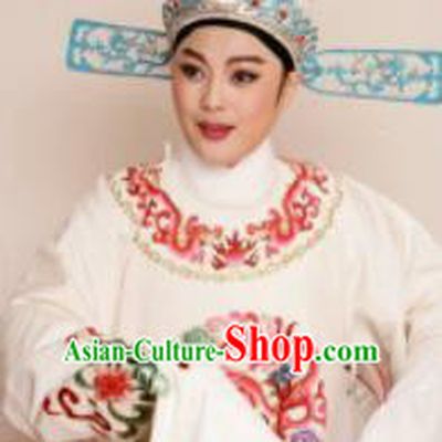 Traditional Chinese Beijing Opera Lang Scholar White Hats Peking Opera Niche Headwear