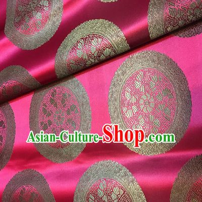 Chinese Traditional Fabric Palace Pattern Design Rosy Brocade Chinese Mongolian Robe Fabric Asian Material