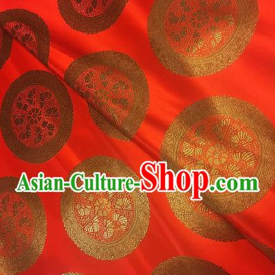 Chinese Traditional Fabric Palace Pattern Design Red Brocade Chinese Mongolian Robe Fabric Asian Material