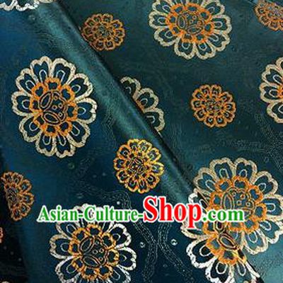 Chinese Traditional Fabric Mongolian Robe Flowers Pattern Brocade Chinese Fabric Asian Tibetan Robe Material