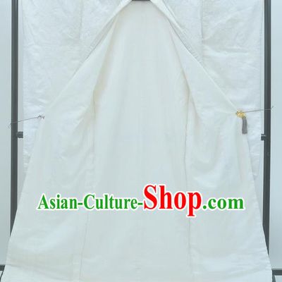 Japan Traditional Costume Shiromuku Yukata Dress Japanese White Furisode Kimono for Women