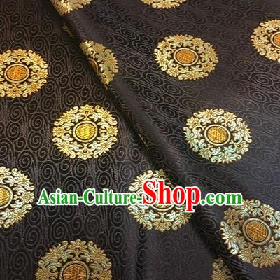 Chinese Traditional Fabric Tang Suit Coffee Brocade Chinese Fabric Asian Tibetan Robe Material