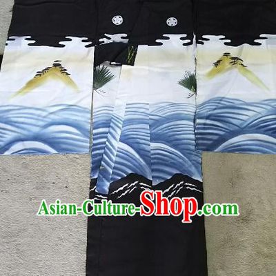 Japanese Traditional Male Kimono Clothing Printing Haori Kimonos Yukata Robe for Kids