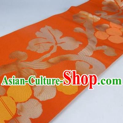 Traditional Japanese Kimono Orange Belts Kimonos Yukata Waistband for Women