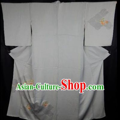 Japan Traditional Costume Geisha Embroidered Yukata Dress Japanese Furisode Kimono for Women