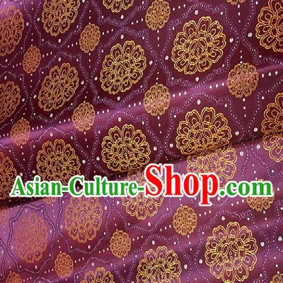 Chinese Traditional Fabric Tang Suit Royal Pattern Purple Brocade Chinese Fabric Asian Tibetan Robe Material