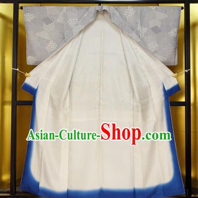 Japan Traditional Costume Grey Yukata Dress Japanese Furisode Kimono for Women