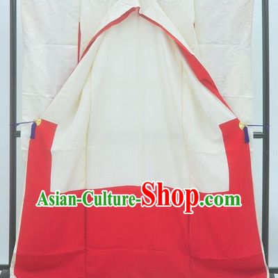 Japan Traditional Wedding Costume White Shiromuku Yukata Dress Japanese Furisode Kimono for Women