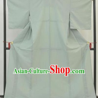 Japan Traditional Costume Light Green Yukata Dress Japanese Furisode Kimono for Women
