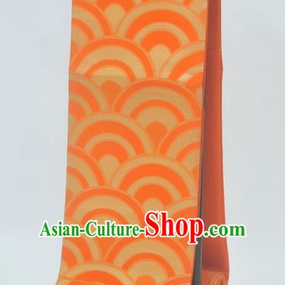 Traditional Japanese Kimono Orange Satin Belts Kimonos Yukata Waistband for Women