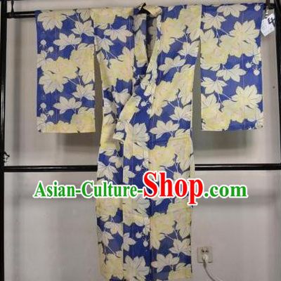 Japanese Traditional Male Kimono Clothing Maple Leaf Haori Kimonos Yukata Robe for Men