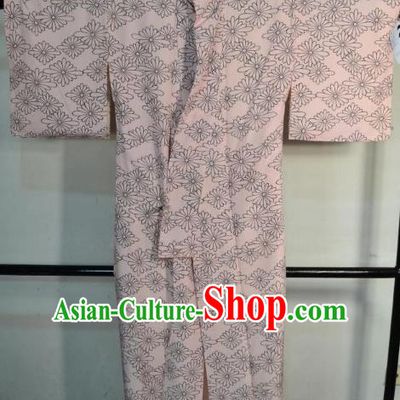 Japan Traditional Pink Kimonos Costume Asian Japanese Yukata Dress Furisode Kimono for Women