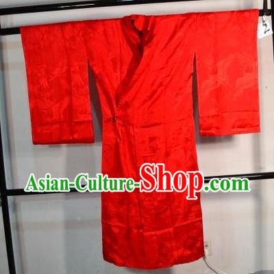 Japanese Traditional Prince Red Yukata Robe Clothing Japan Samurai Haori Kimonos for Men