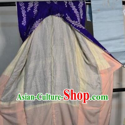 Japanese Traditional Purple Yukata Robe Japan Samurai Haori Kimonos Clothing for Men