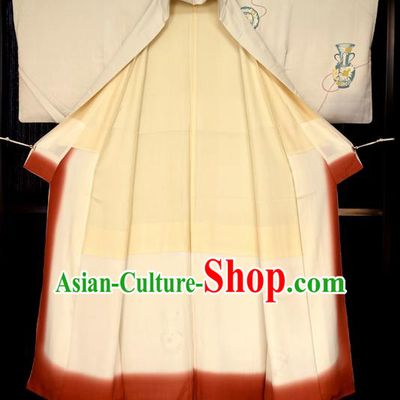 Traditional Japan Vintage Costume Furisode Kimono Japanese Yukata Dress for Women