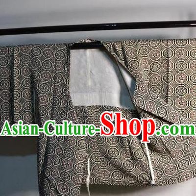 Japanese Traditional Kimono Male Costume Yukata Shirts Japan Grey Haori Apparel Clothing for Men