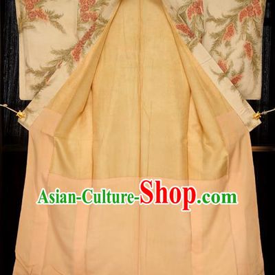 Traditional Japan Palace Printing Furisode Kimono Costume Japanese Yukata Dress for Women