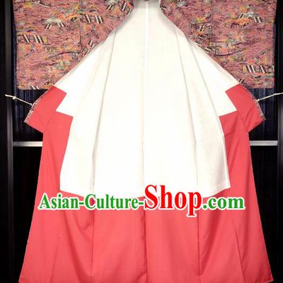 Japan Palace Furisode Kimono Costume Traditional Japanese Pink Yukata Dress for Women