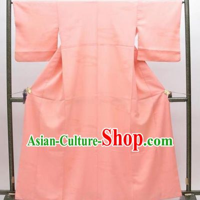 Japan Traditional Pink Furisode Kimonos Costume Japanese Shiromuku Yukata Dress for Women