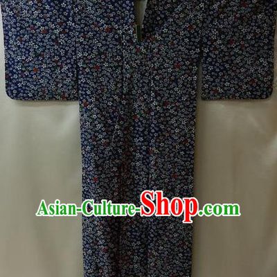 Japanese Traditional Yukata Japan Samurai Haori Navy Kimonos Robe Clothing for Men