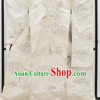 Japan Traditional Wedding Costume Vintage Furisode Kimonos Japanese Shiromuku Yukata Dress for Women