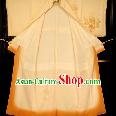 Asian Japan Printing Flowers Costume Traditional Furisode Kimono Japanese Yukata Dress for Women