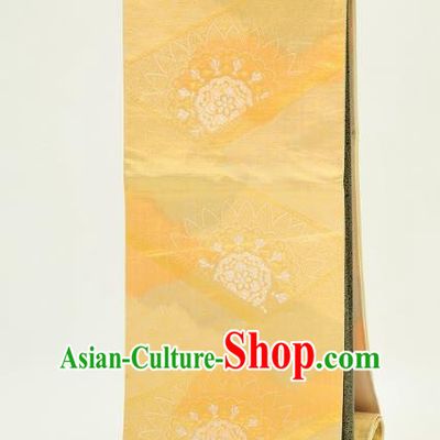 Traditional Japanese Kimono Accessories Belts Kimonos Yukata Yellow Waistband for Women