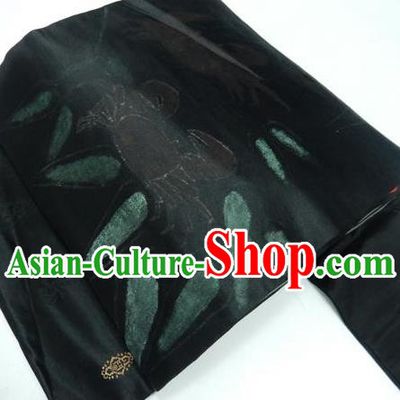Traditional Japanese Kimono Accessories Black Brocade Belts Kimonos Yukata Waistband for Women