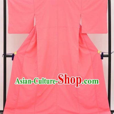Asian Japan Pink Furisode Kimono Palace Costume Traditional Japanese Yukata Dress for Women