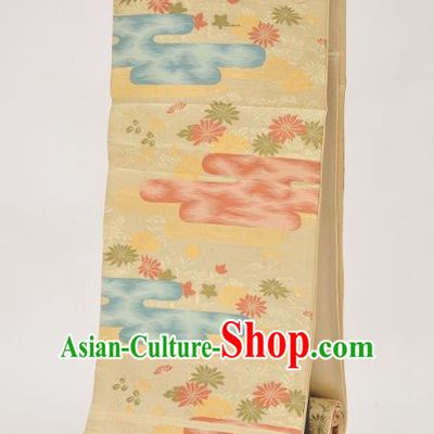 Traditional Japanese Kimono Printing Brocade Belts Kimonos Yukata Waistband for Women
