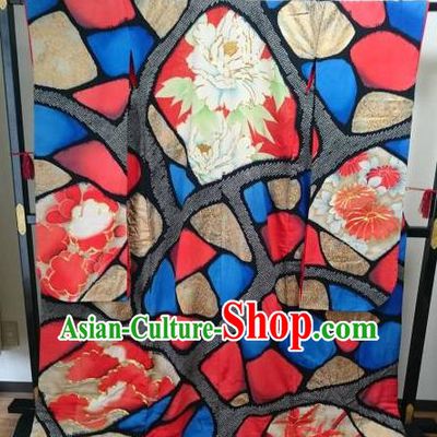 Asian Japan Courtesan Furisode Kimono Costume Traditional Japanese Yukata Dress for Women