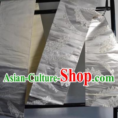 Traditional Japanese Kimono White Belts Kimonos Yukata Brocade Waistband for Women