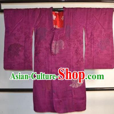 Japanese Traditional Hakama Kimono Japan Purple Haori Shirts Apparel Yukata Costume for Men