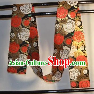 Traditional Japanese Courtesan Accessories Kimonos Belts Yukata Brocade Waistband for Women